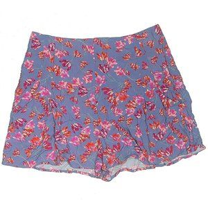 HOFMANN COPENHAGEN Purple-Blue Pink Floral Print Michelle Shorts Size US 8-10